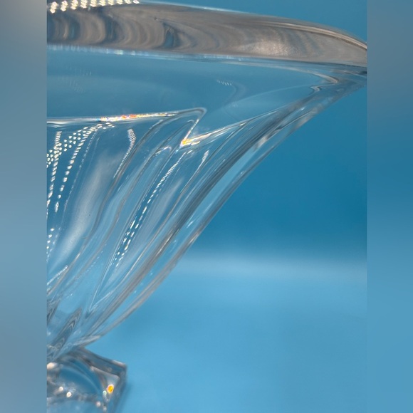 Very Large Bohemia Pedestal Crystal Bowl. Lead Crystal Dish. Candy Dish. - Picture 7 of 9